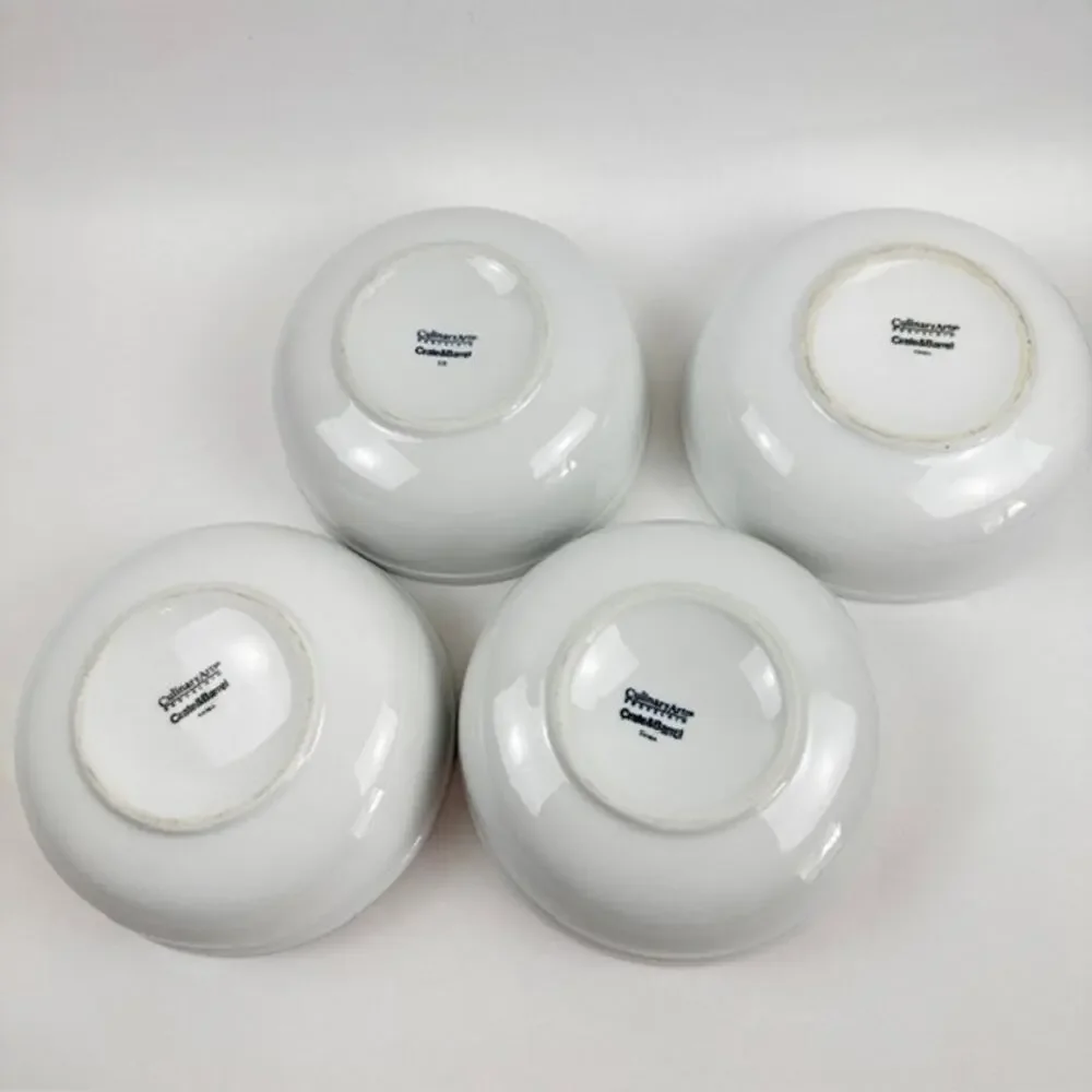Crate and Barrel Cafeware Soup/Cereal Bowl White Porcelain 6 1/2